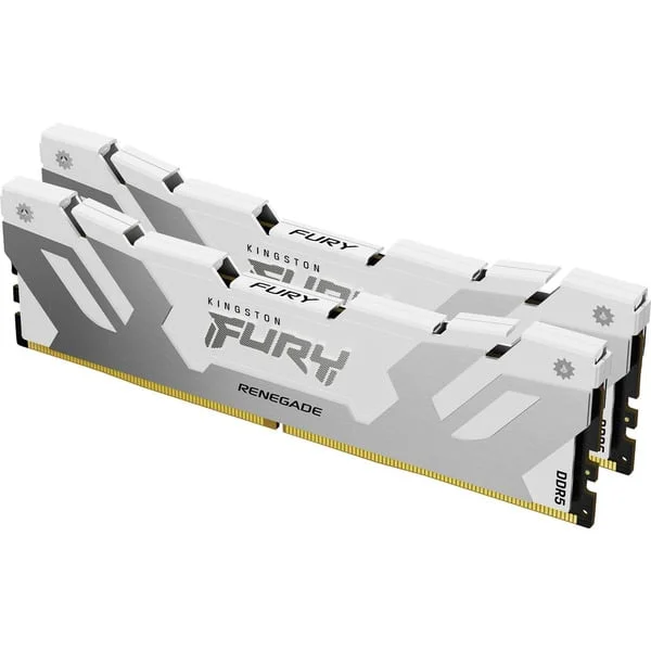 Kingston FURY DIMM 48 GB DDR5-8000 (2x 24 GB) Dual-Kit, Arbeitsspeicher (silber/weiß, KF580C38RWK2-48, Renegade, INTEL XMP)