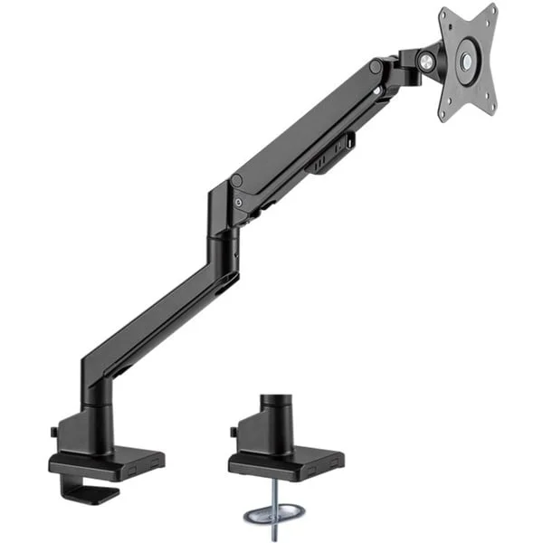 goobay Single-Monitorhalterung mit Gasdruckfeder (schwarz, für Monitore von 17" - 32" (43 - 81cm))
