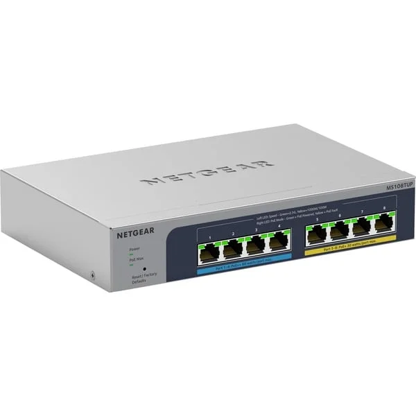 Netgear MS108TUP, Switch (grau, 230W PoE Budget)
