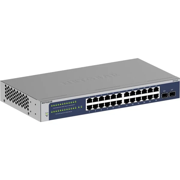 Netgear GS724T, Switch (blau)