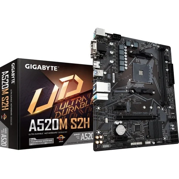 GIGABYTE A520M S2H, Mainboard (schwarz/grau)