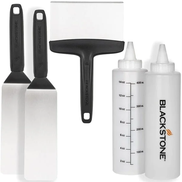 Blackstone Griddle Professional Toolkit, 5-teilig, Grillbesteck (schwarz/edelstahl)