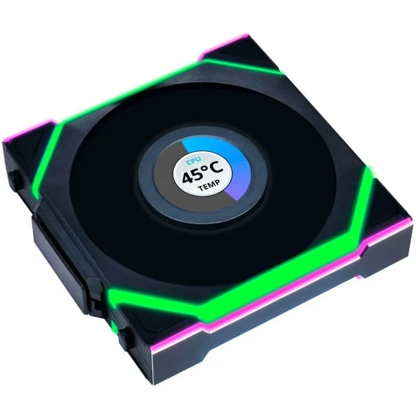 Lian Li UNI FAN SL120 LCD Wireless, Gehäuselüfter (schwarz, 120 mm)