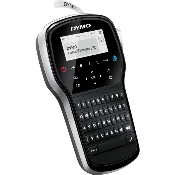 Dymo LabelManager 280, Beschriftungsgerät (schwarz/silber, mit QWERTZ-Tastatur, S0968970)