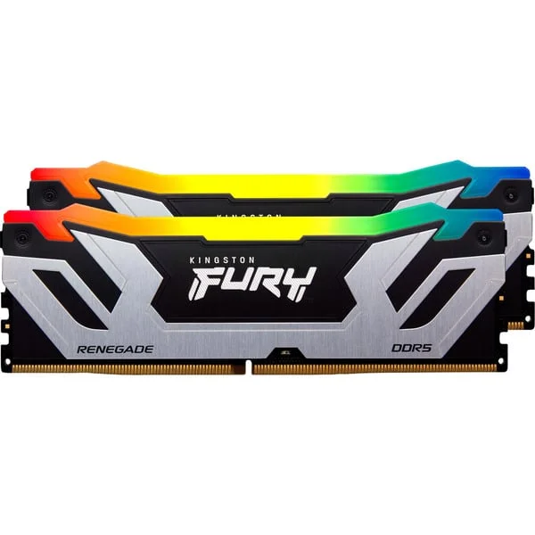 Kingston FURY DIMM 48 GB DDR5-8800 (2x 24 GB) Dual-Kit, Arbeitsspeicher (silber/schwarz, KF588CU42RSAK2-48, Renegade RGB, INTEL XMP)