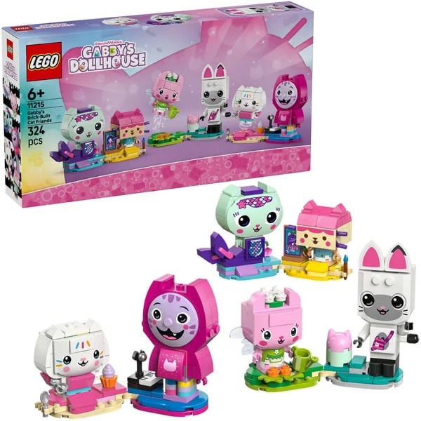LEGO 11215 Gabby's Dollhouse Gabbys Katzenfreunde aus LEGO Steinen, Konstruktionsspielzeug