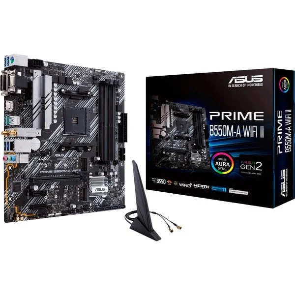 ASUS PRIME B550M-A WIFI II, Mainboard (schwarz/silber)