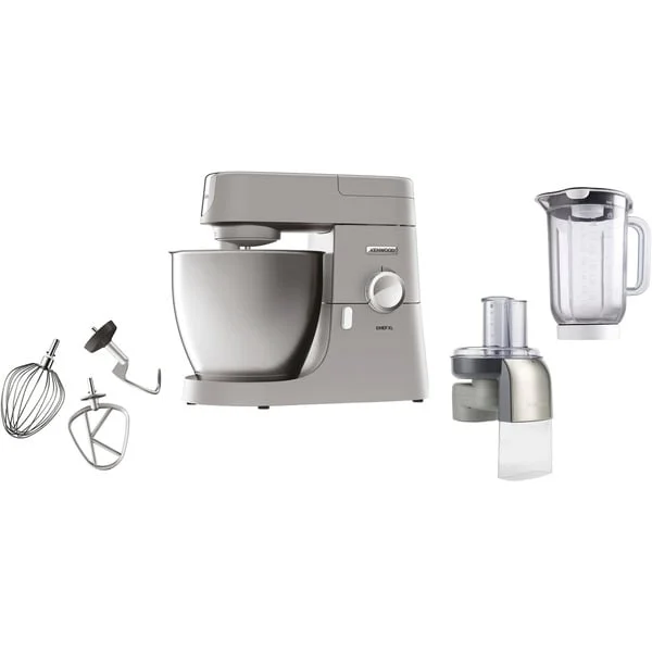 Kenwood Chef XL Küchenmaschine KVL4140S (silber, 1.200 Watt, mit Mix-Aufsatz und Gemüseschneider)