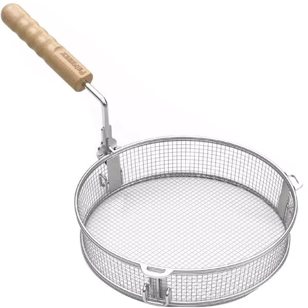 Petromax Frittierkorb fryba, Grillkorb (edelstahl/holz, für Feuertöpfe ft6 und ft9)
