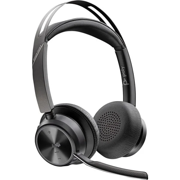 HP Poly Voyager Focus 2 USB-C-C-Headset (Microsoft Teams zertifiziert, USB-C/-A Adapter)