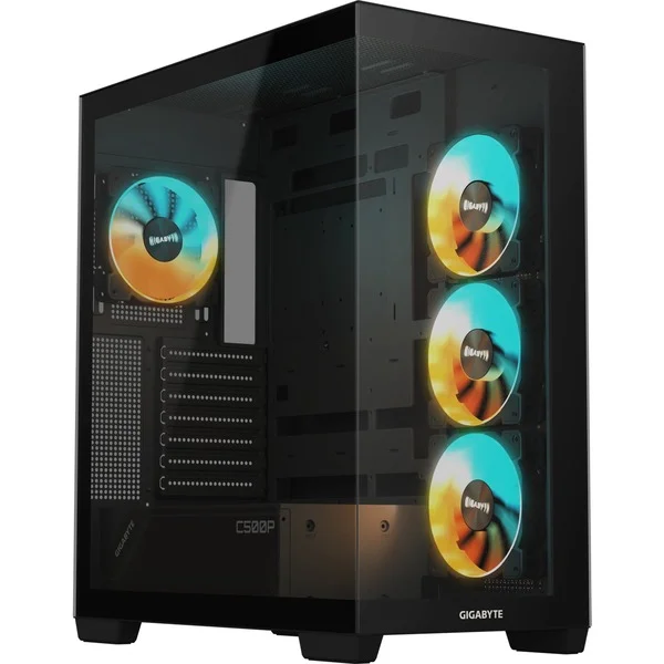 GIGABYTE C500 Panoramic Stealth, Tower-Gehäuse (schwarz, Tempered Glass x 2)