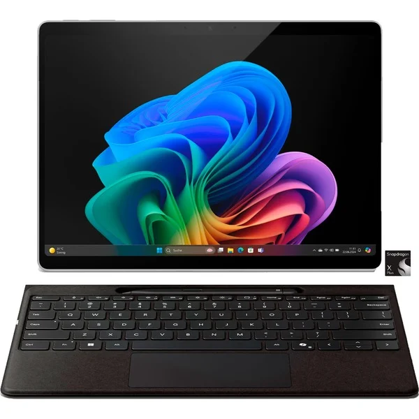 Microsoft Surface Pro 11 for Business, Tablet-PC (platin/schwarz, Windows 11 Pro, 256 GB, 16GB RAM, Snapdragon X Plus )