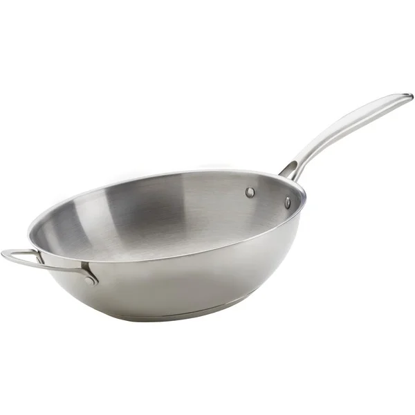 Napoleon Grill-Wok aus Edelstahl (silber, Ø 30cm)