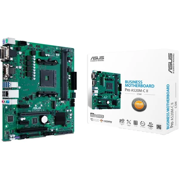 ASUS PRO A520M-C II/CSM, Mainboard (grün/schwarz)