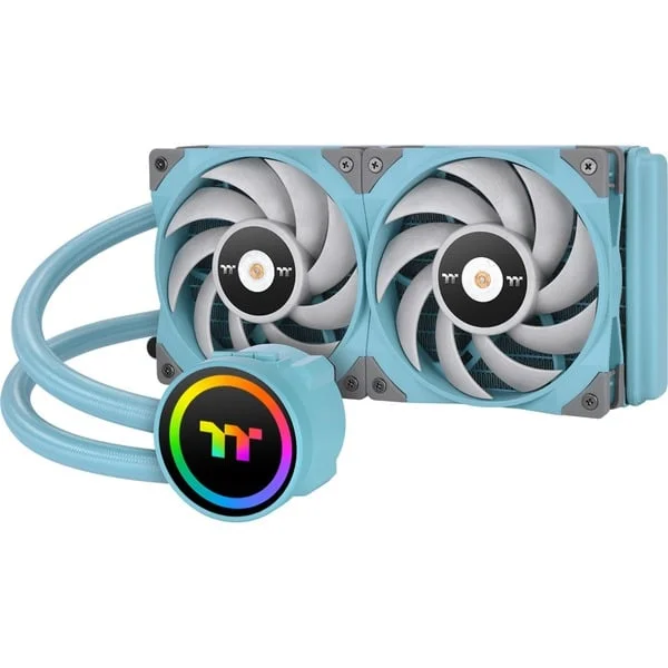 Thermaltake TOUGHLIQUID 240 ARGB Sync AIO Liquid Cooler Turquoise 240mm, Wasserkühlung (türkis)