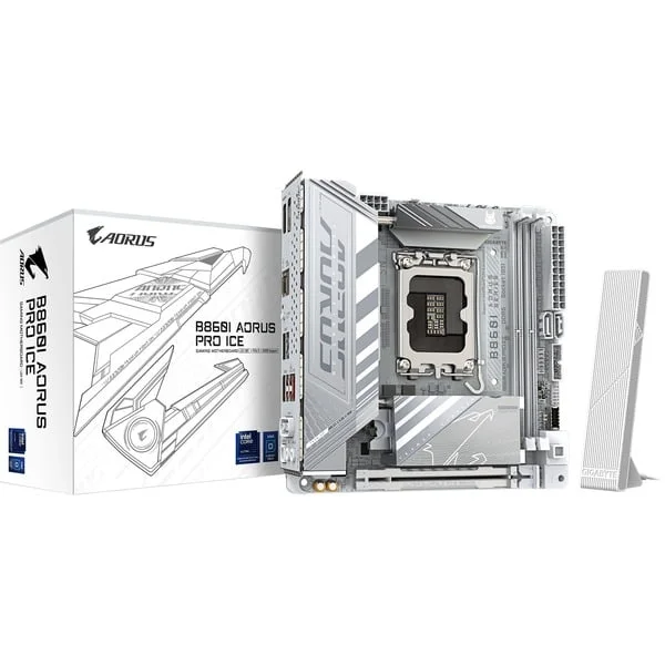 GIGABYTE B860I AORUS PRO ICE, Mainboard (silber)