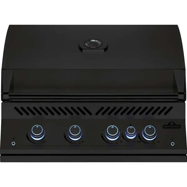 Napoleon Gasgrill 700-Series 32", Einbau, inkl. Drehspieß (schwarz (matt), mit Heckbrenner, Modell 2025)