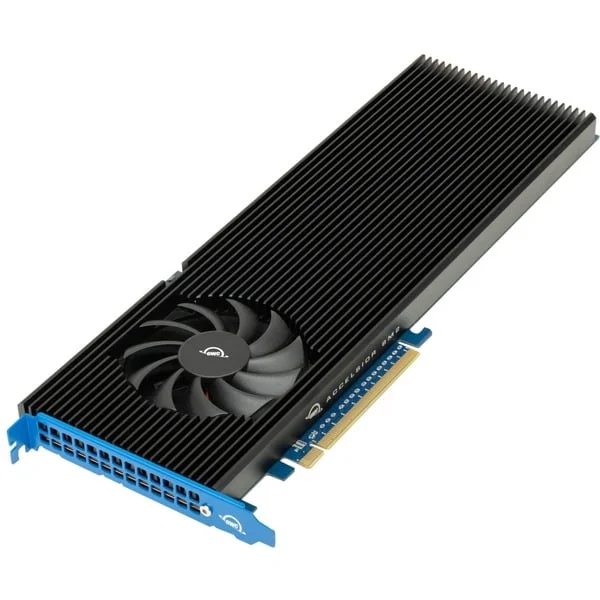 OWC Accelsior 8M2 16 TB, SSD (schwarz/blau, PCIe 4.0 x16, NVMe 1.3, AIC)