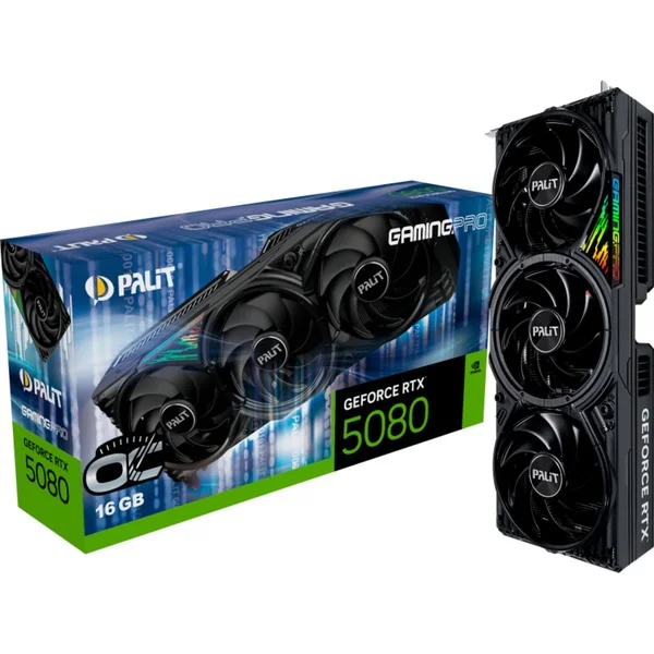 Palit GeForce RTX 5080 GamingPro OC, Grafikkarte (DLSS 5, 3x DisplayPort, 1x HDMI 2.1)