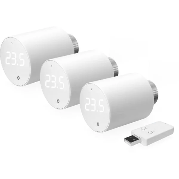 Shelly 3x BLU TRV + BLU Gateway Gen. 3, Heizungssteuerung (weiß)