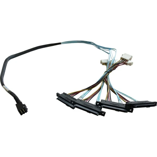 HighPoint mSAS Kabel 1xSFF8643 > 4xSFF-8482 (schwarz, 1 Meter)
