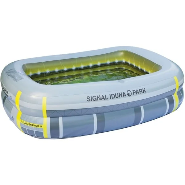 Happy People BVB Signal Iduna Park Pool, Schwimmbad (grau/gelb, 200 x 150 x 50cm, 2 Ringe)
