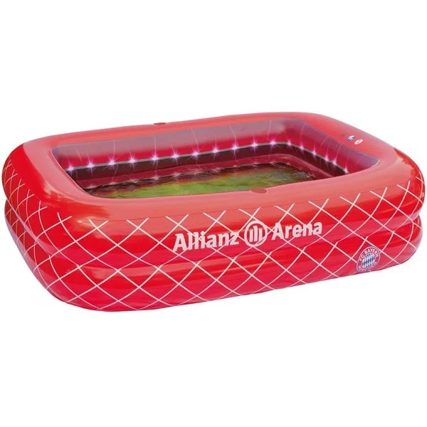 Happy People FC Bayern Allianz Arena Pool, Schwimmbad (rot/grün, 200 x 150 x 50cm, 2 Ringe)