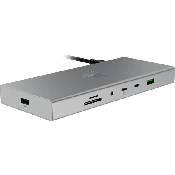 Razer USB 4 Dock - Mercury, Dockingstation (silber, USB4, USB-A, USB-C, Gigabit LAN, HDMI, DP, PD)