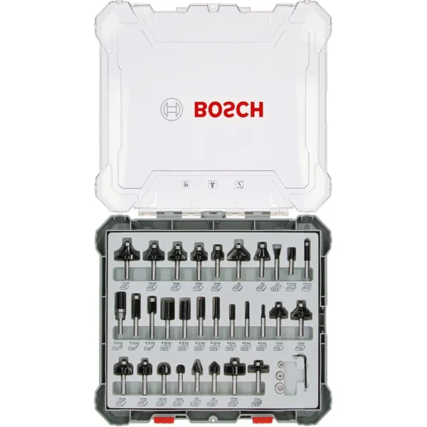 Bosch Professional Fräser-Set, 30-teilig (6mm-Schaft)