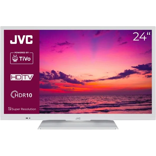 JVC LT-24VH5455W, LED-Fernseher (60 cm (24 Zoll), weiß, WXGA (HD-Ready), Triple Tuner, Smart TV, TiVo Betriebssystem)