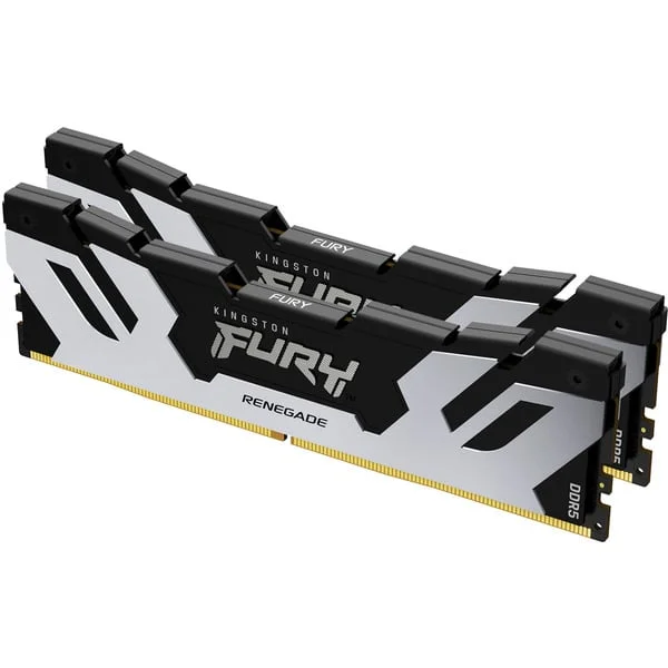 Kingston FURY DIMM 48 GB DDR5-8000 (2x 24 GB) Dual-Kit, Arbeitsspeicher (silber/schwarz, KF580C38RSK2-48, Renegade, INTEL XMP)
