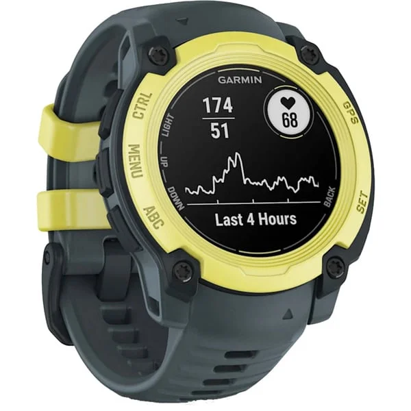 Garmin Instinct E, Smartwatch (dunkelgrau/limette, 40 mm, Silikon-Armband)