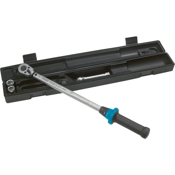 Hazet Drehmoment-Werkzeugsortiment 5122-2CT/5, Drehmomentschlüssel (silber/schwarz, inkl. 2 Stecknüsse)