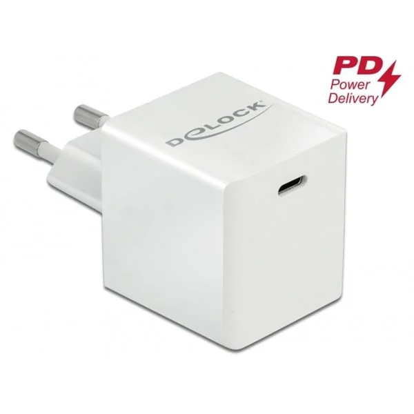 DeLOCK USB Ladegerät 1x USB-C PD 3.0 kompakt, 40 Watt (weiß)