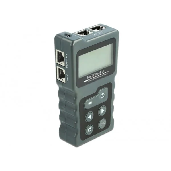 DeLOCK LCD Kabeltester RJ45 / PoE / DC (grau)
