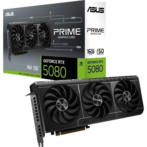 ASUS GeForce RTX 5080 PRIME, Grafikkarte (DLSS 5, 3x DisplayPort, 1x HDMI 2.1)