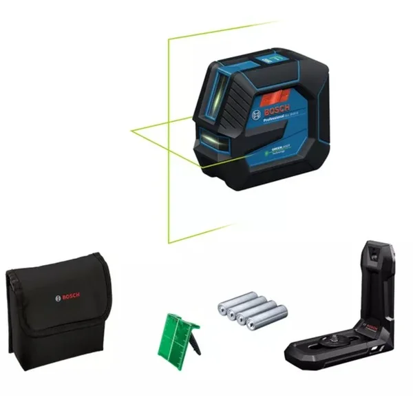 Bosch Professional Linienlaser GLL 20-22 G Professional (blau/schwarz, grüne Laserlinien, inkl. Universalhalter LB 10)
