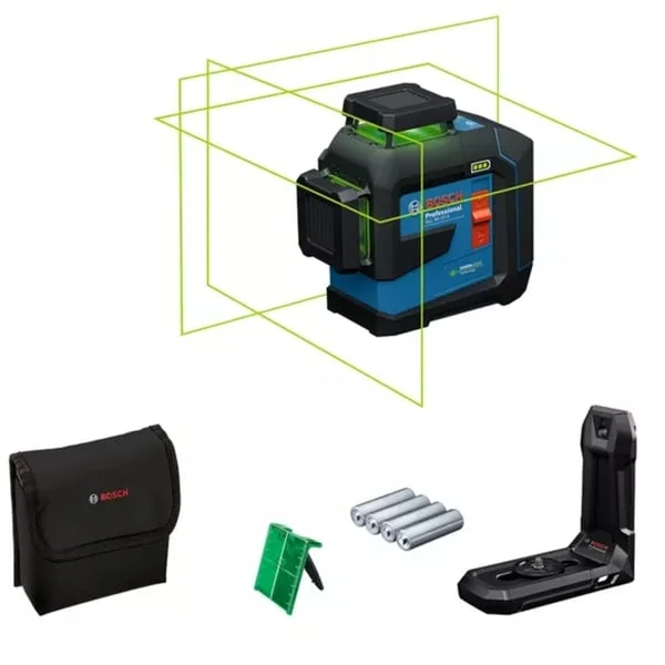 Bosch Professional Linienlaser GLL 80-33 G Professional (blau/schwarz, grüne Laserlinien, inkl. Universalhalter LB 10)
