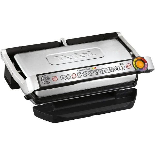 Tefal OptiGrill XL GC724D, Kontaktgrill (edelstahl (gebürstet)/schwarz, 2.000 Watt)