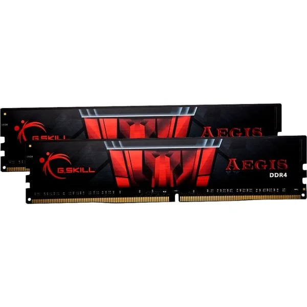 G.Skill DIMM 32 GB DDR4-2666 (2x 16 GB) Dual-Kit, Arbeitsspeicher (schwarz/rot, F4-2666C19D-32GIS, Aegis DDR4, INTEL XMP)