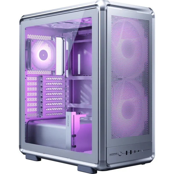 Cooler Master MasterFrame 500 Mesh ARGB , Tower-Gehäuse (silber, Tempered Glass)