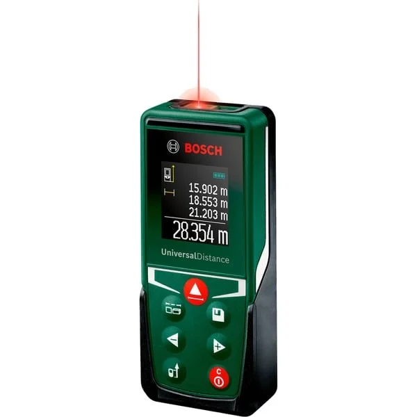 Bosch Heimwerken & Garten Laser-Entfernungsmesser UniversalDistance 30 (grün/schwarz, Reichweite 50m, Schutztasche)