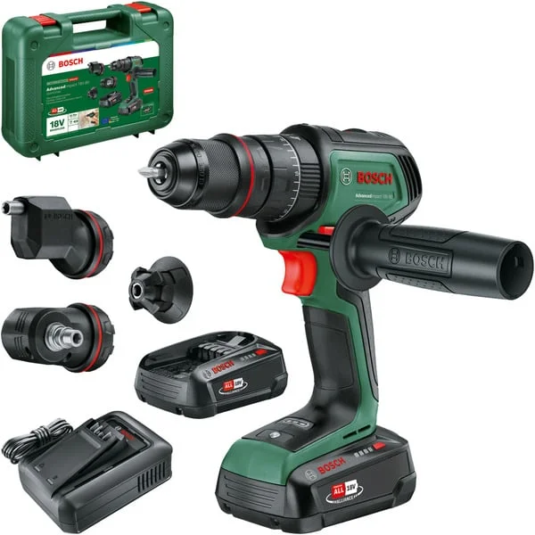 Bosch Heimwerken & Garten Akku-Schlagbohrschrauber AdvancedImpact 18V-80 QuickSnap (grün, 2x Li-Ionen Akku 2,5Ah, Koffer, POWER FOR ALL ALLIANCE)