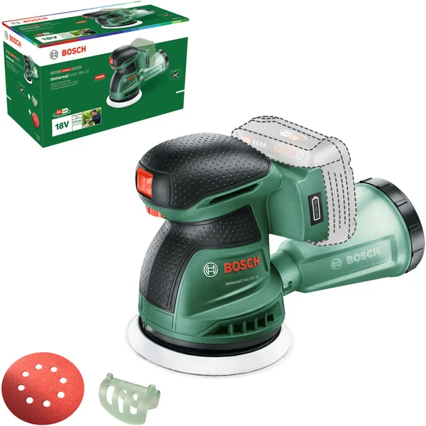 Bosch Heimwerken & Garten Akku-Exzenterschleifer UniversalOrbit 18V-20 solo, 18Volt (grün, ohne Akku und Ladegerät, POWER FOR ALL ALLIANCE)