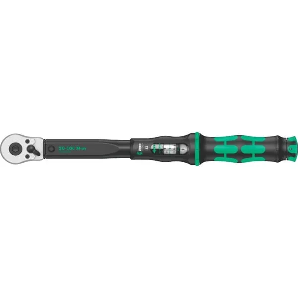 Wera Drehmomentschlüssel mit Umschaltknarre Click-Torque B 2 (schwarz/grün, Abtrieb 3/8")