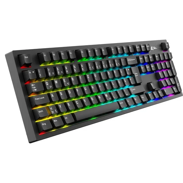 Sharkoon OfficePal KB70W Silent, Tastatur (schwarz, DE-Layout)