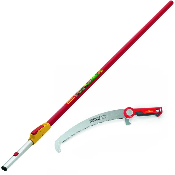 WOLF-Garten Astsäge Power Cut Saw Pro 370 + Vario-Stiel ZM-V 4 Set, multi-star (rot/silber, PCSPRO 370/ZM-V4)