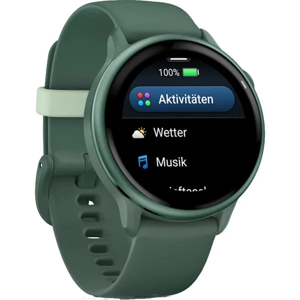 Garmin vívoactive 6, Smartwatch (jaspisgrün/jaspisgrün metallic, 42 mm, Silikon-Armband)