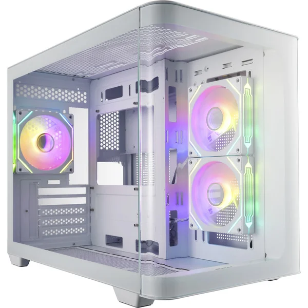 FSP S380, Tower-Gehäuse (weiß, Tempered Glass x 2)