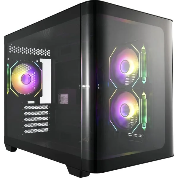 FSP S380, Tower-Gehäuse (schwarz, Tempered Glass x 2)